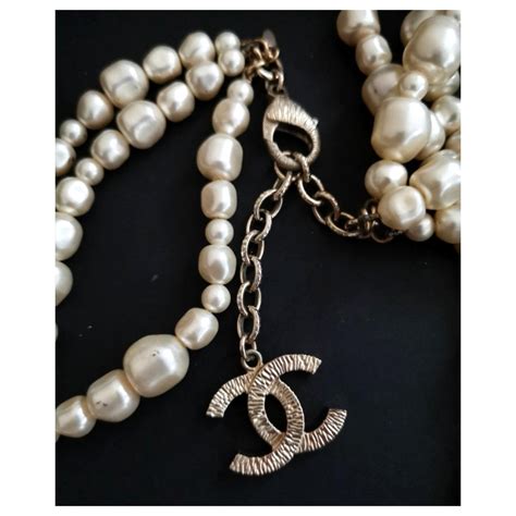 bijoux chanel collier perle|Chanel collection colliers.